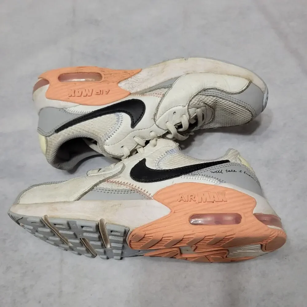 Nike AirMax Shoes Women Size 7 Grey Pink Comfort Athletic Sneaker Lace Up DV2189